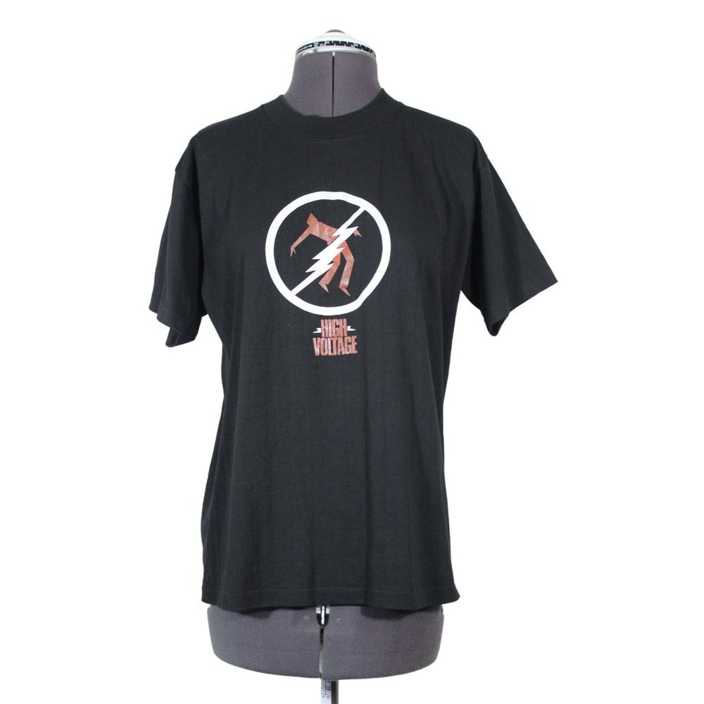Hef-T by‎ Tee Jays 80s 90s graphic print retro single stitch US made t-shirt M